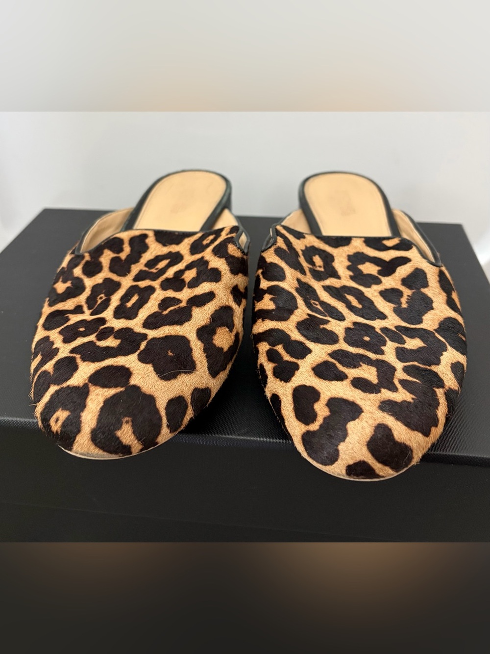 Michael Kors Leopard-Print Slip-On Mules in Brown and Black